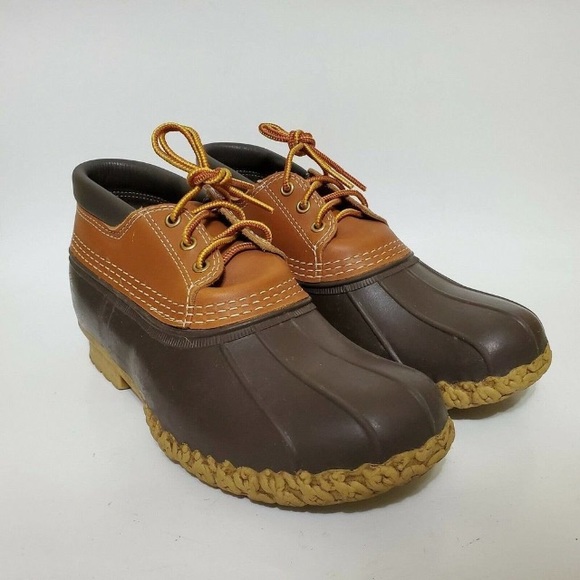 Vtg LL Bean Size 9 Maine Hunting Shoes Women Duck Low Boots Made In USA Laces - Picture 2 of 8